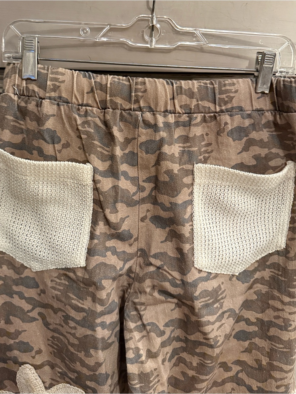 POL Camouflage Calalou Crochet Patchwork Jogger Pants S - Picture 7 of 8